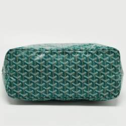 Goyard Green Goyardine Coated Canvas and Leather Saint Louis PM Tote