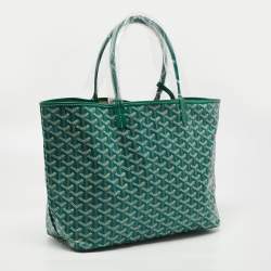 Goyard Green Goyardine Coated Canvas and Leather Saint Louis PM Tote