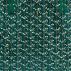 Goyard Green Goyardine Coated Canvas and Leather Saint Louis PM Tote