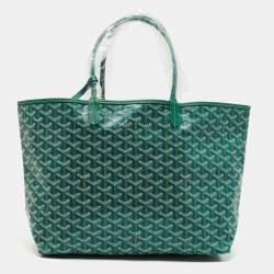 Goyard Green Goyardine Coated Canvas and Leather Saint Louis PM Tote