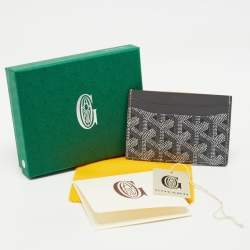 Goyard Grey Goyardine Coated Canvas and Leather Saint Sulpice Card Holder