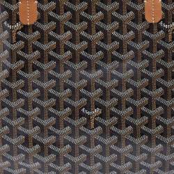 Goyard Black/Tan Goyardine Coated Canvas and Leather Saint Louis PM Tote