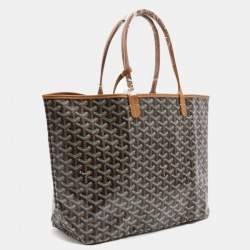 Goyard Black/Tan Goyardine Coated Canvas and Leather Saint Louis PM Tote
