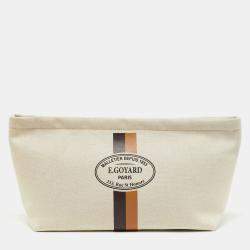 Goyard Cream Canvas Necessaire Organizer Pouch