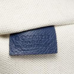 Pre Owned Goyard Blue Goyardine Coated Canvas And Leather Villette MM Tote