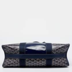 Pre Owned Goyard Blue Goyardine Coated Canvas And Leather Villette MM Tote