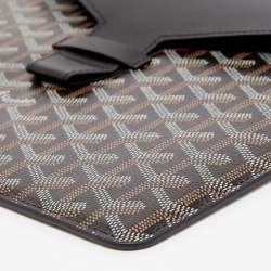 Goyard Blue Goyardine Coated Canvas And Leather Commando Envelope 2 Large Pouch Clutch