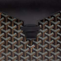Goyard Blue Goyardine Coated Canvas And Leather Commando Envelope 2 Large Pouch Clutch