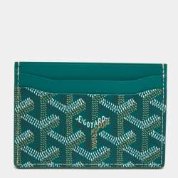 Goyard Green Coated Canvas Saint Sulpice Card Holder