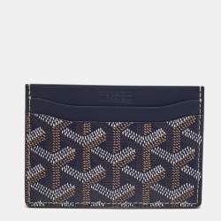 Goyard Blue Coated Canvas Saint Sulpice Card Holder