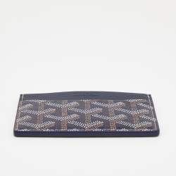 Goyard Blue Coated Canvas Saint Sulpice Card Holder