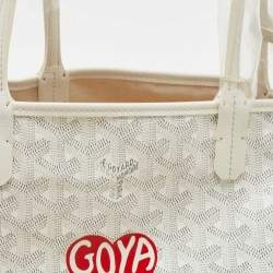 Goyard White Goyardine Coated Canvas and Leather Saint Louis PM Tote