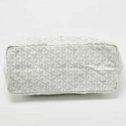 Goyard White Goyardine Coated Canvas and Leather Saint Louis PM Tote