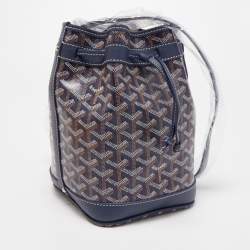 Goyard Blue Goyardine Coated Canvas and Leather Petit Flot Bucket Bag
