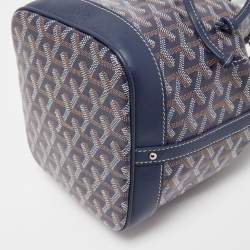 Goyard Blue Goyardine Coated Canvas and Leather Petit Flot Bucket Bag