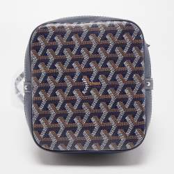 Goyard Blue Goyardine Coated Canvas and Leather Petit Flot Bucket Bag