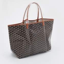 Pre Owned Goyard Brown Goyardine Coated Canvas and Leather Saint Louis GM Tote
