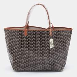 Pre Owned Goyard Brown Goyardine Coated Canvas and Leather Saint Louis GM Tote