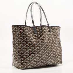 Goyard Black Goyardine Coated Canvas and Leather Saint Louis PM Tote