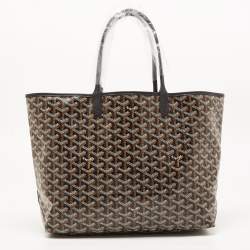 Goyard Black Goyardine Coated Canvas and Leather Saint Louis PM Tote