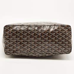 Goyard Black Goyardine Coated Canvas and Leather Saint Louis PM Tote