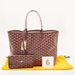 Goyard Burgundy Goyardine Coated Canvas and Leather Saint Louis PM Tote