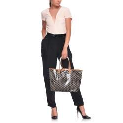 Goyard Brown/Tan Goyardine Coated Canvas and Leather Saint Louis PM Tote