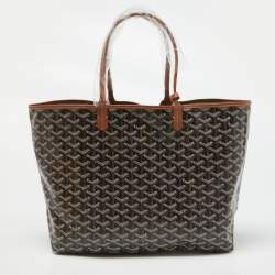 Goyard Brown/Tan Goyardine Coated Canvas and Leather Saint Louis PM Tote