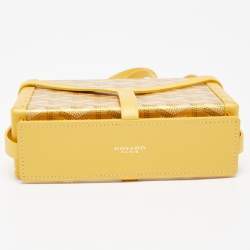 Goyard Yellow/Gold Coated Canvas and Leather Minaudiere Trunk Bag