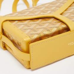 Goyard Yellow/Gold Coated Canvas and Leather Minaudiere Trunk Bag