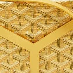 Goyard Yellow/Gold Coated Canvas and Leather Minaudiere Trunk Bag