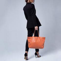 Goyard Orange Goyardine Coated Canvas and Leather Saint Louis PM Tote