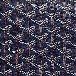 Goyard Navy Blue Goyardine Coated Canvas and Leather Saint Louis PM Tote