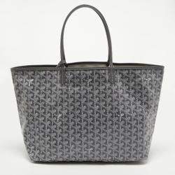 Pre Owned Goyard Grey Goyardine Coated Canvas and Leather Saint Louis PM Tote