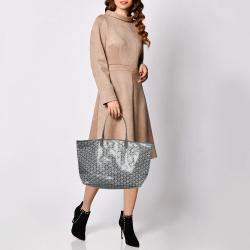 Pre Owned Goyard Grey Goyardine Coated Canvas and Leather Saint Louis PM Tote