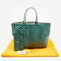 Goyard Green Goyardine Coated Canvas and Leather Saint Louis PM Tote