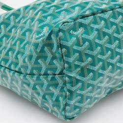 Goyard Green Goyardine Coated Canvas and Leather Saint Louis PM Tote