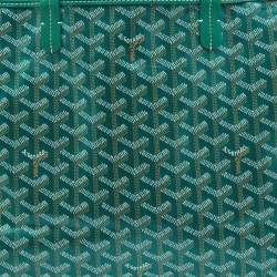Goyard Green Goyardine Coated Canvas and Leather Saint Louis PM Tote