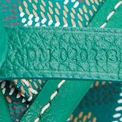 Goyard Green Goyardine Coated Canvas and Leather Saint Louis PM Tote