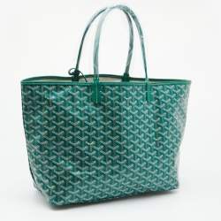 Goyard Green Goyardine Coated Canvas and Leather Saint Louis PM Tote