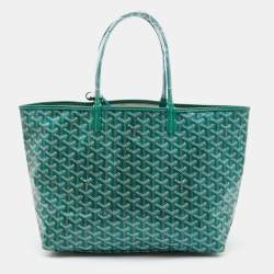 Goyard Green Goyardine Coated Canvas and Leather Saint Louis PM Tote