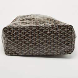 Pre Owned Goyard Brown Goyardine Coated Canvas and Leather Saint Louis PM Tote