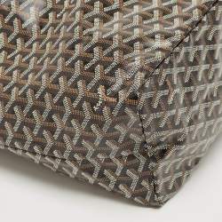 Pre Owned Goyard Brown Goyardine Coated Canvas and Leather Saint Louis PM Tote