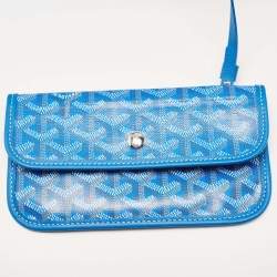 Pre Owned Goyard Blue Goyardine Coated Canvas and Leather Saint Louis PM Tote