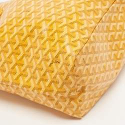Pre Owned Goyard Mustard Goyardine Coated Canvas and Leather Saint Louis PM Tote