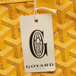 Pre Owned Goyard Mustard Goyardine Coated Canvas and Leather Saint Louis PM Tote