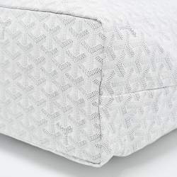 Goyard White Goyardine Coated Canvas and Leather Saint Louis PM Tote