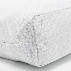 Goyard White Goyardine Coated Canvas and Leather Saint Louis PM Tote