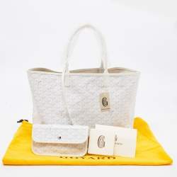 Goyard White Goyardine Coated Canvas and Leather Saint Louis PM Tote