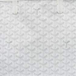 Goyard White Goyardine Coated Canvas and Leather Saint Louis PM Tote